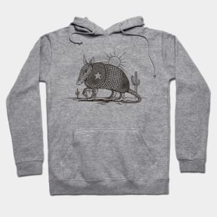 Texas Landscape With Armadillo Hoodie